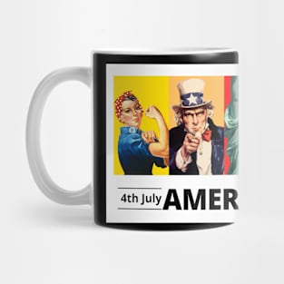 America July 4th Independence 1776 Mug